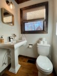 A tidy and clean bathroom space
